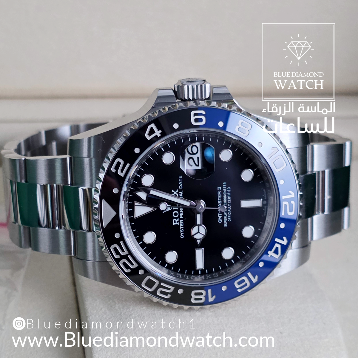 Rolex 2026 GMT Master II 126710 Oystersteel Blue And Black Bezel